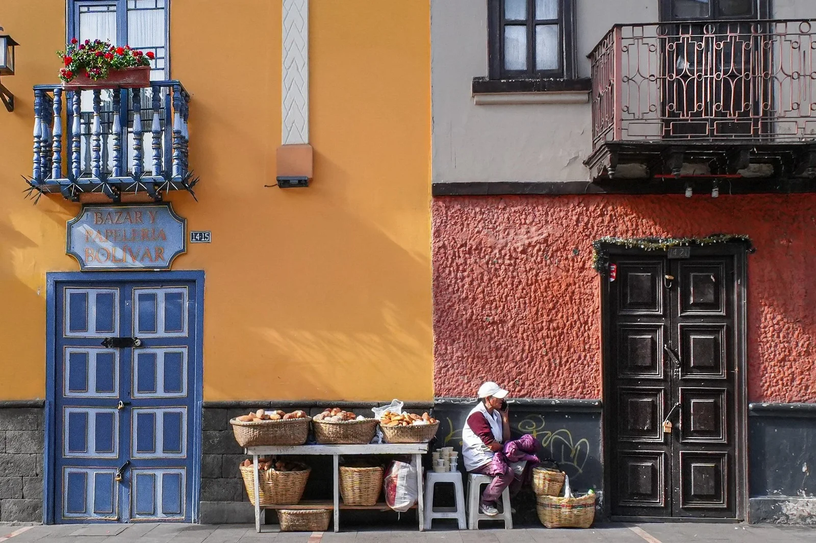 Calle Bolívar del centro histórico de Cuenca